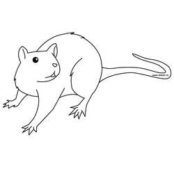 Disegno da colorare: Ratto (Animali) #15167 - Pagine da Colorare Stampabili Gratuite