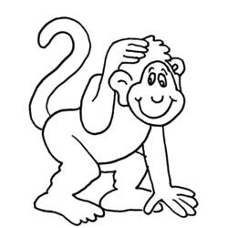 Disegno da colorare: Scimmia (Animali) #14139 - Pagine da Colorare Stampabili Gratuite