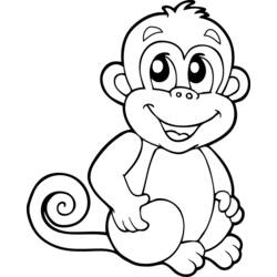 Disegno da colorare: Scimmia (Animali) #14150 - Pagine da Colorare Stampabili Gratuite