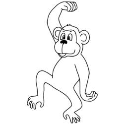 Disegno da colorare: Scimmia (Animali) #14164 - Pagine da Colorare Stampabili Gratuite