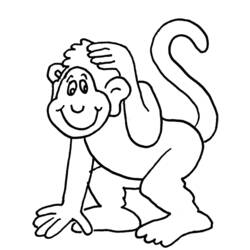 Disegno da colorare: Scimmia (Animali) #14166 - Pagine da Colorare Stampabili Gratuite