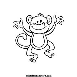 Disegno da colorare: Scimmia (Animali) #14167 - Pagine da Colorare Stampabili Gratuite