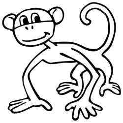 Disegno da colorare: Scimmia (Animali) #14172 - Pagine da Colorare Stampabili Gratuite