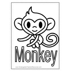 Disegno da colorare: Scimmia (Animali) #14174 - Pagine da Colorare Stampabili Gratuite