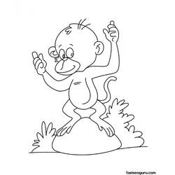 Disegno da colorare: Scimmia (Animali) #14175 - Pagine da Colorare Stampabili Gratuite