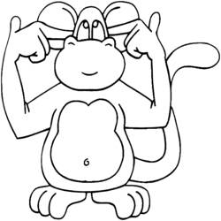 Disegno da colorare: Scimmia (Animali) #14182 - Pagine da Colorare Stampabili Gratuite