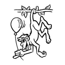 Disegno da colorare: Scimmia (Animali) #14192 - Pagine da Colorare Stampabili Gratuite