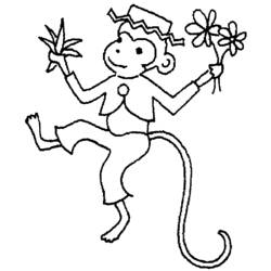 Disegno da colorare: Scimmia (Animali) #14234 - Pagine da Colorare Stampabili Gratuite