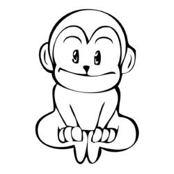 Disegno da colorare: Scimmia (Animali) #14253 - Pagine da Colorare Stampabili Gratuite