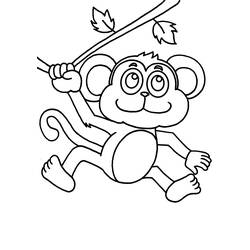 Disegno da colorare: Scimmia (Animali) #14264 - Pagine da Colorare Stampabili Gratuite