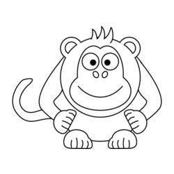 Disegno da colorare: Scimmia (Animali) #14299 - Pagine da Colorare Stampabili Gratuite