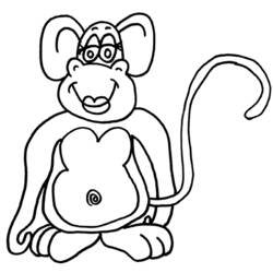 Disegno da colorare: Scimmia (Animali) #14316 - Pagine da Colorare Stampabili Gratuite