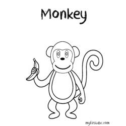 Disegno da colorare: Scimmia (Animali) #14322 - Pagine da Colorare Stampabili Gratuite
