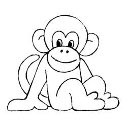 Disegne da colorare: Scimpanzé - Pagine da Colorare Stampabili Gratuite