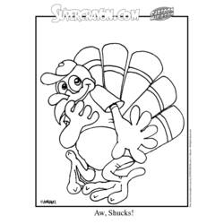 Disegno da colorare: Tacchino (Animali) #5346 - Pagine da Colorare Stampabili Gratuite