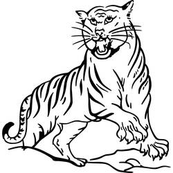 Disegno da colorare: Tigre (Animali) #13596 - Pagine da Colorare Stampabili Gratuite