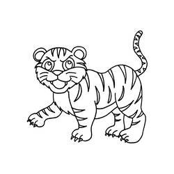 Disegno da colorare: Tigre (Animali) #13625 - Pagine da Colorare Stampabili Gratuite