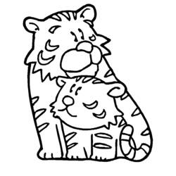 Disegno da colorare: Tigre (Animali) #13639 - Pagine da Colorare Stampabili Gratuite