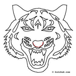 Disegno da colorare: Tigre (Animali) #13690 - Pagine da Colorare Stampabili Gratuite