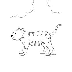 Disegno da colorare: Tigre (Animali) #13733 - Pagine da Colorare Stampabili Gratuite