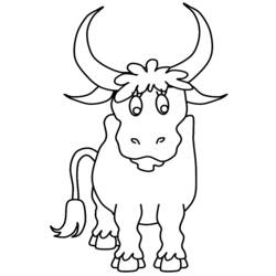 Disegno da colorare: Toro (Animali) #13795 - Pagine da Colorare Stampabili Gratuite