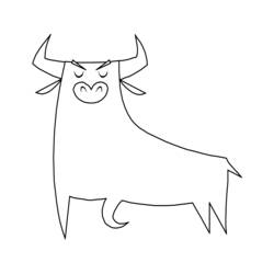 Disegno da colorare: Toro (Animali) #13798 - Pagine da Colorare Stampabili Gratuite