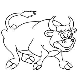 Disegno da colorare: Toro (Animali) #13799 - Pagine da Colorare Stampabili Gratuite