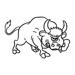 Disegno da colorare: Toro (Animali) #13810 - Pagine da Colorare Stampabili Gratuite