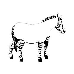 Disegno da colorare: Zebra (Animali) #13048 - Pagine da Colorare Stampabili Gratuite