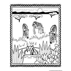 Disegno da colorare: Zebra (Animali) #13069 - Pagine da Colorare Stampabili Gratuite