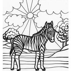 Disegno da colorare: Zebra (Animali) #13079 - Pagine da Colorare Stampabili Gratuite