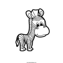 Disegno da colorare: Zebra (Animali) #13082 - Pagine da Colorare Stampabili Gratuite
