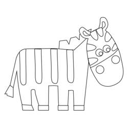 Disegno da colorare: Zebra (Animali) #13086 - Pagine da Colorare Stampabili Gratuite