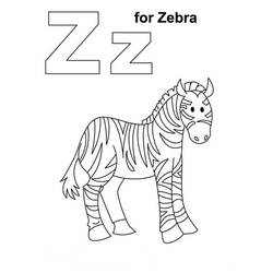 Disegno da colorare: Zebra (Animali) #13108 - Pagine da Colorare Stampabili Gratuite