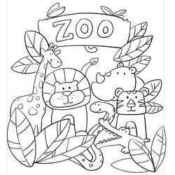 Disegno da colorare: Zoo (Animali) #201720 - Pagine da Colorare Stampabili Gratuite