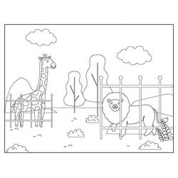 Disegno da colorare: Zoo (Animali) #201756 - Pagine da Colorare Stampabili Gratuite