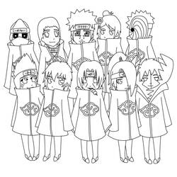 Disegni da colorare: Akatsuki - Pagine da Colorare Stampabili Gratuite