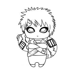 Disegni da colorare: Gaara - Pagine da Colorare Stampabili Gratuite