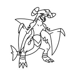Disegni da colorare: Garchomp - Pagine da Colorare Stampabili Gratuite
