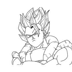 Disegni da colorare: Gogeta di Dragon Ball Z - Pagine da Colorare Stampabili Gratuite