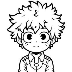 Disegni da colorare: Izuku Midoriya - Pagine da Colorare Stampabili Gratuite