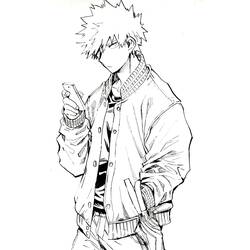 Disegni da colorare: Katsuki Bakugo - Pagine da Colorare Stampabili Gratuite