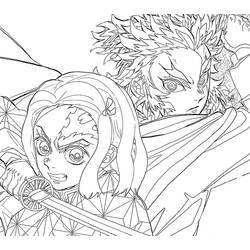 Disegni da colorare: Kyojuro Rengoku - Pagine da Colorare Stampabili Gratuite