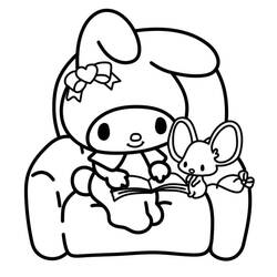 Disegni da colorare: My Melody - Pagine da Colorare Stampabili Gratuite