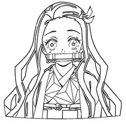 Disegni da colorare: Nezuko - Pagine da Colorare Stampabili Gratuite