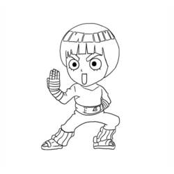 Disegni da colorare: Rock Lee - Pagine da Colorare Stampabili Gratuite