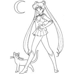 Disegni da colorare: Sailor Moon - Pagine da Colorare Stampabili Gratuite