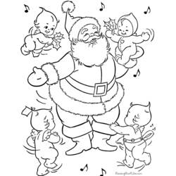 Disegno da colorare: Babbo Natale (Caratteri) #104699 - Pagine da Colorare Stampabili Gratuite