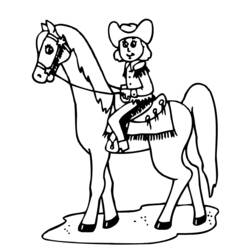 Disegno da colorare: Cowboy (Caratteri) #91420 - Pagine da Colorare Stampabili Gratuite