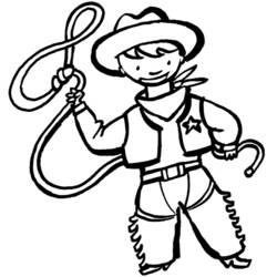 Disegno da colorare: Cowboy (Caratteri) #91434 - Pagine da Colorare Stampabili Gratuite